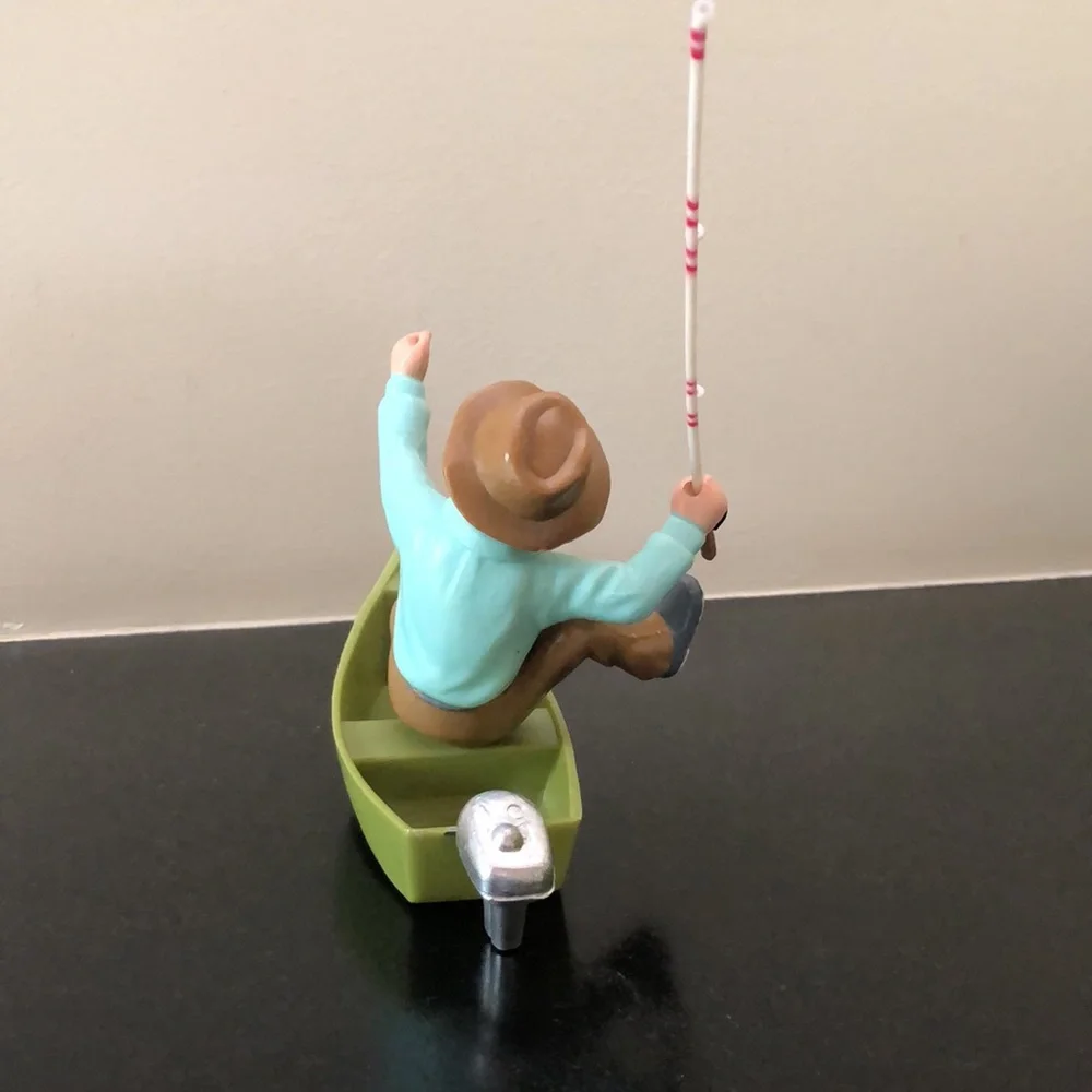 Wilton Fisherman With Boat/ Rod Cake Topper- Vintage 1978